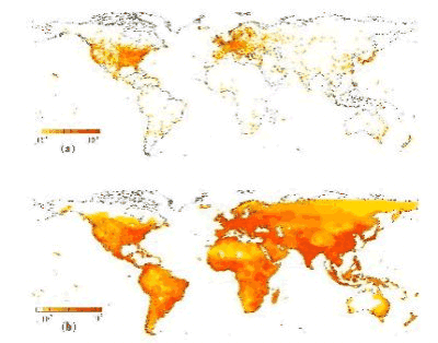 Mapa de la densidad de routers