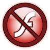 Logotipo del Adobe Flash Player con una señal de prohibido encima