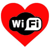 Logotipo Wifi dentro de corazón