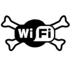 Logotipo WiFi con huesos detrás